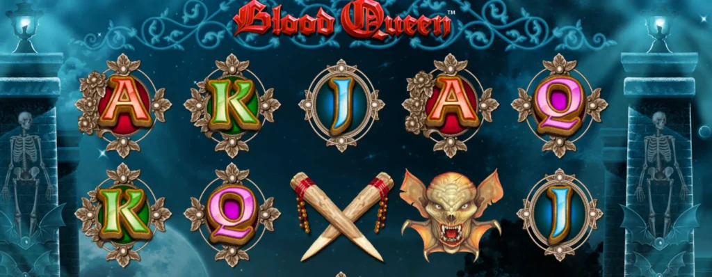 Blood Queen slot bonus feature with free spins and wilds